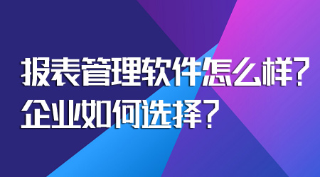 報表管理軟件怎么樣