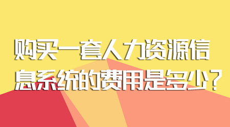 人力資源信息系統的費用