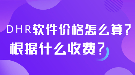 DHR軟件價格怎么算.png