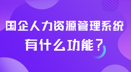 國企人力資源管理系統有什么功能.png